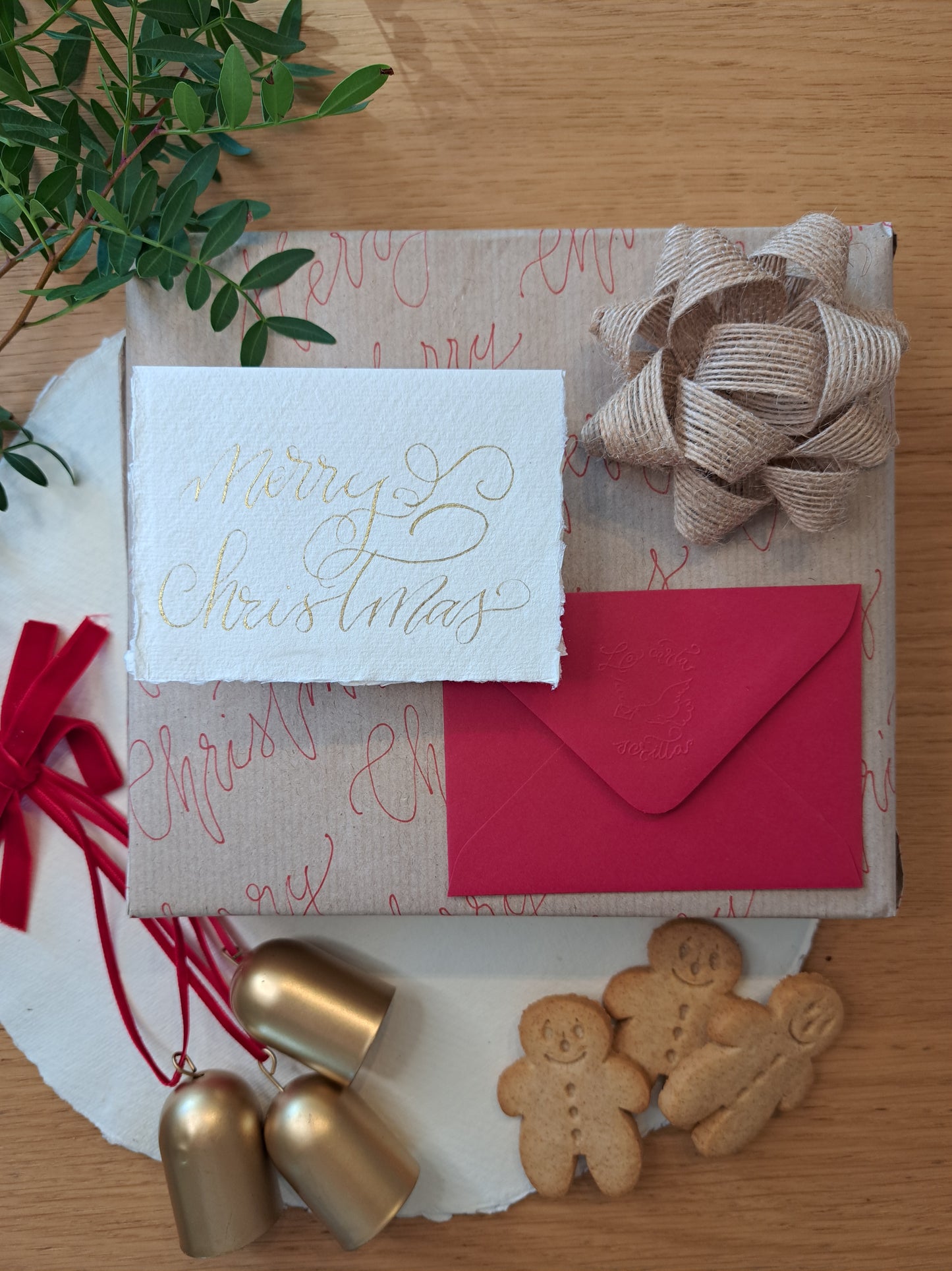 SMALL 'SNOWFLAKE' HAND WRITEN XMAS CARD- LIMITED EDITION