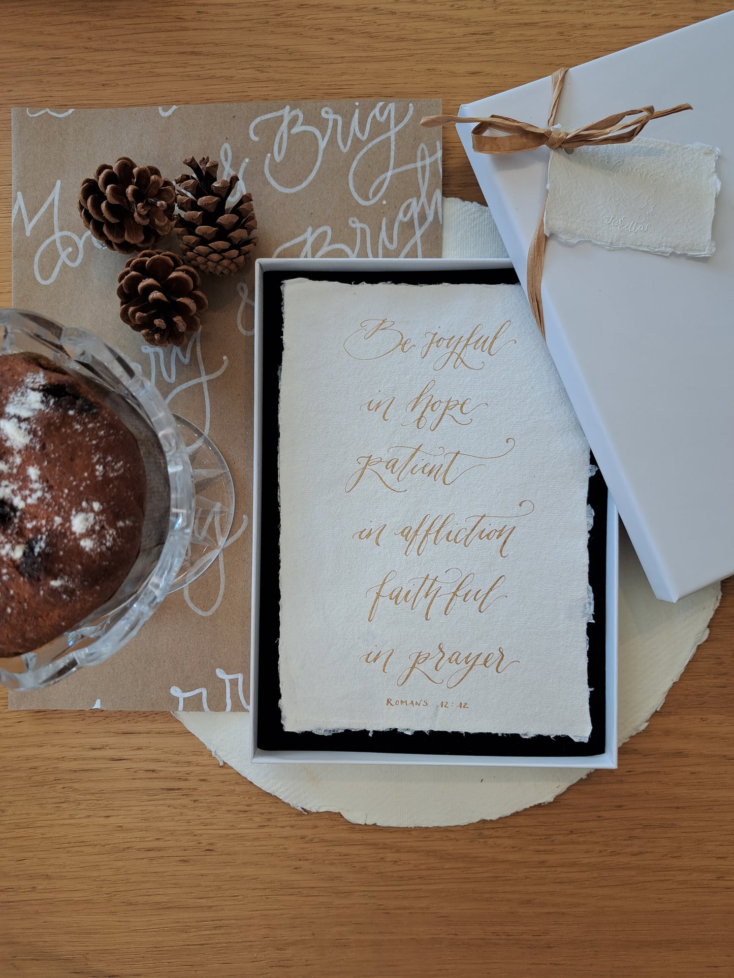 "Be Joyful" Modern Calligraphy Hand Written Script From Bible