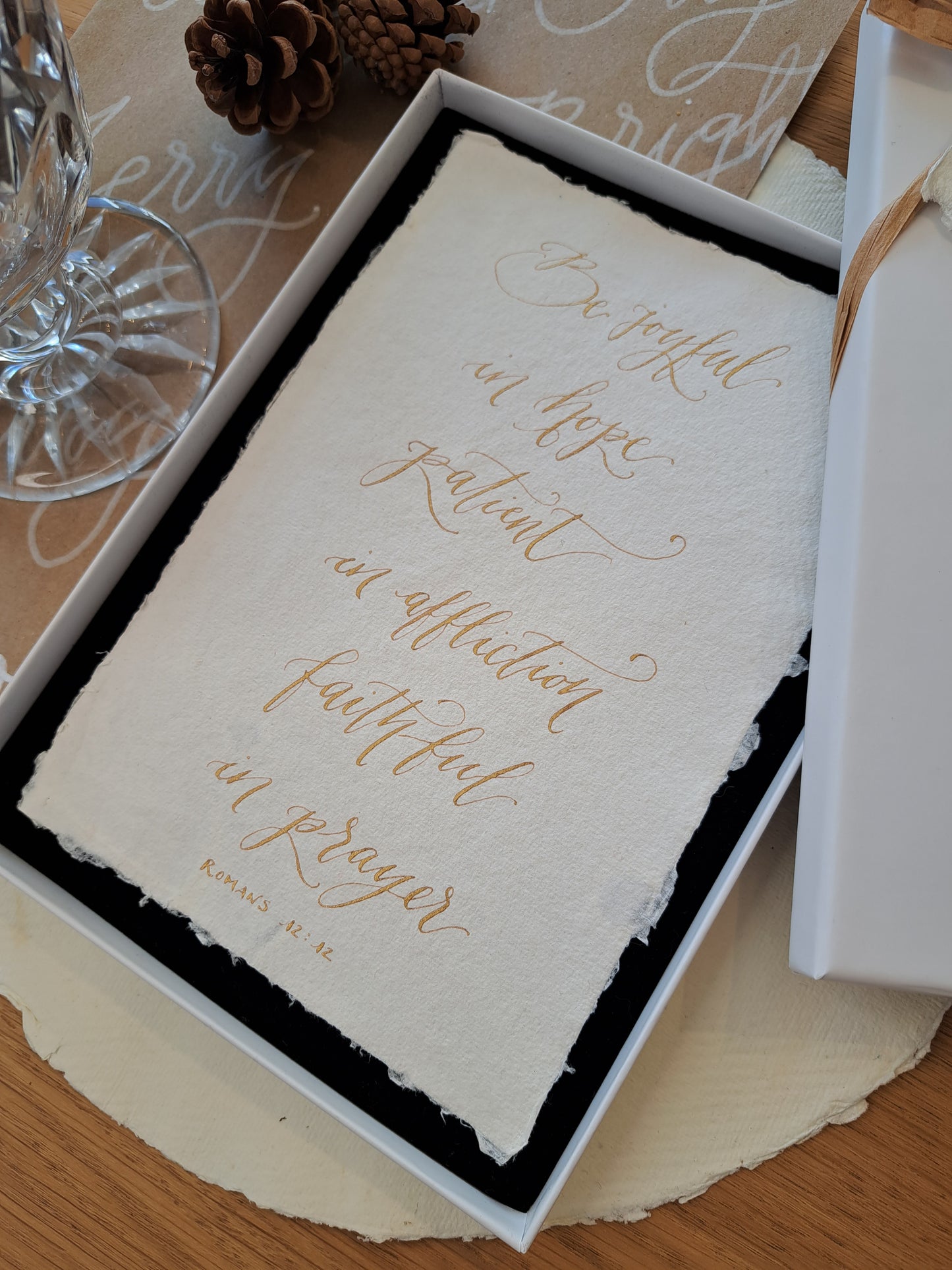 "Be Joyful" Modern Calligraphy Hand Written Script From Bible