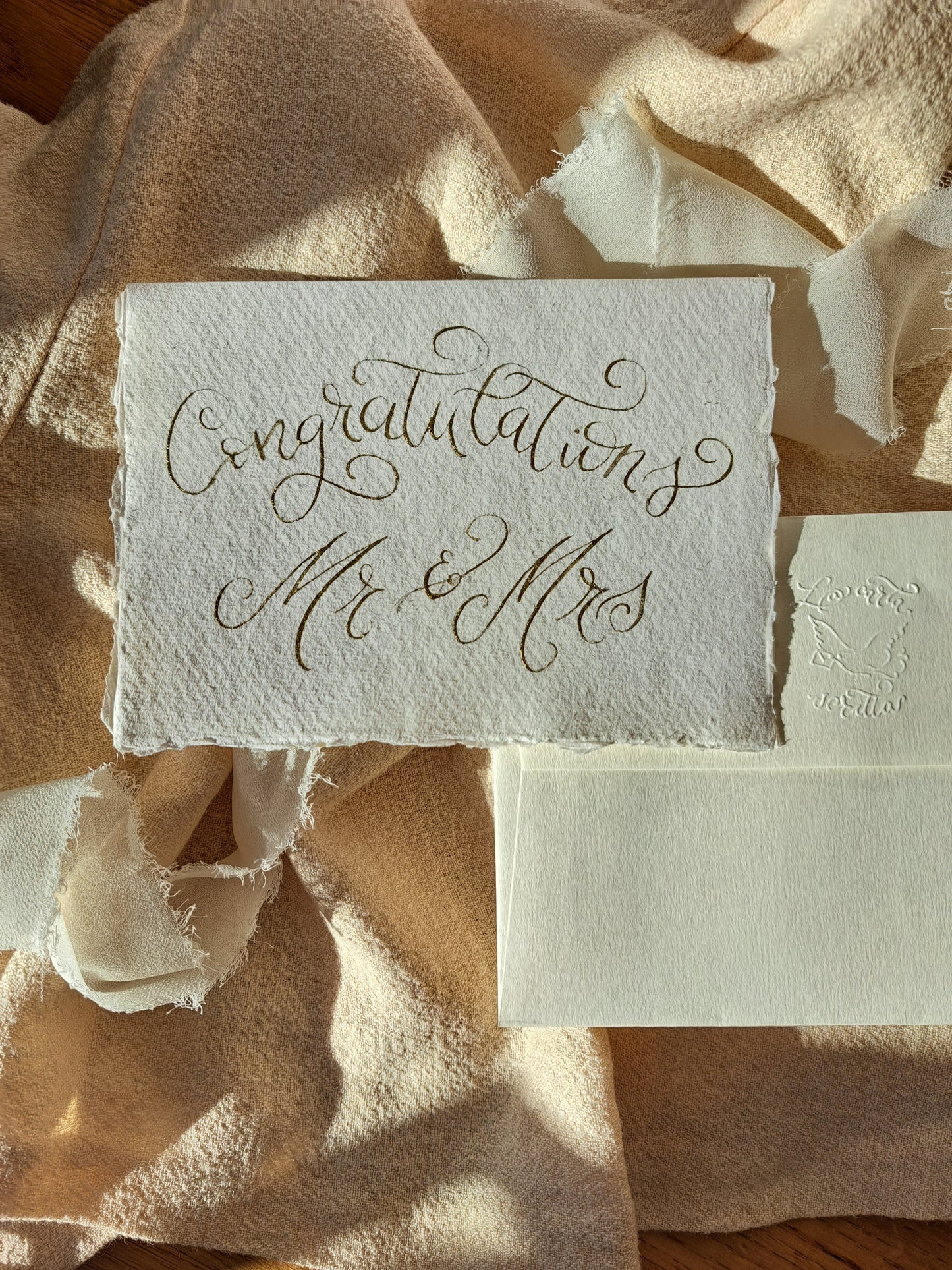 PRE-DESIGNED 'CONGRATULATIONS MR&MRS' GREETING CARD