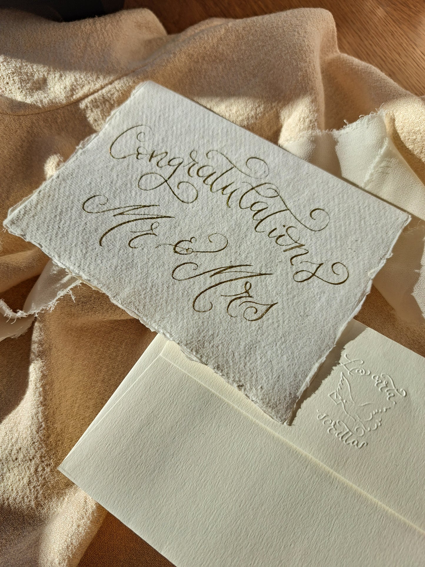 PRE-DESIGNED 'CONGRATULATIONS MR&MRS' GREETING CARD