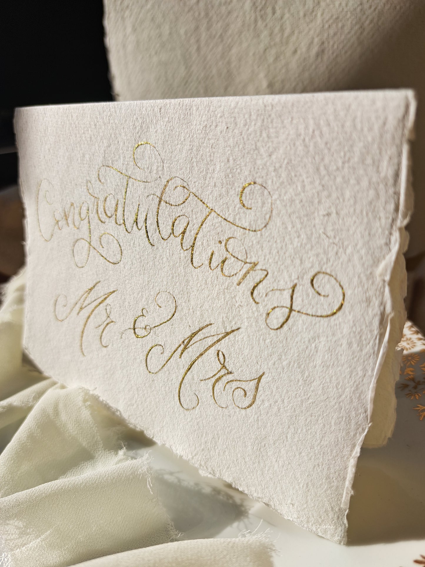 PRE-DESIGNED 'CONGRATULATIONS MR&MRS' GREETING CARD