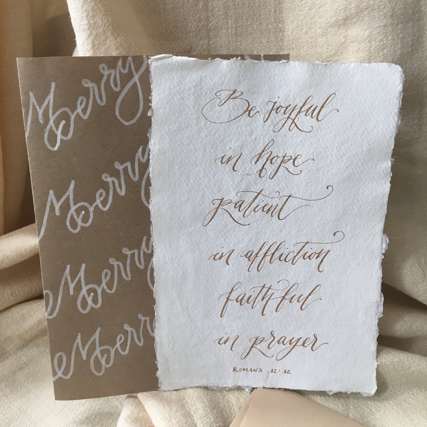 "Be Joyful" Modern Calligraphy Hand Written Script From Bible